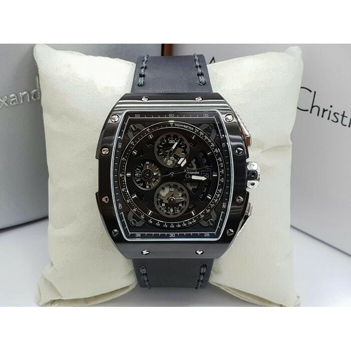 Jam Tangan Pria Alexandre Christie AC 6411MC FULL HITAM