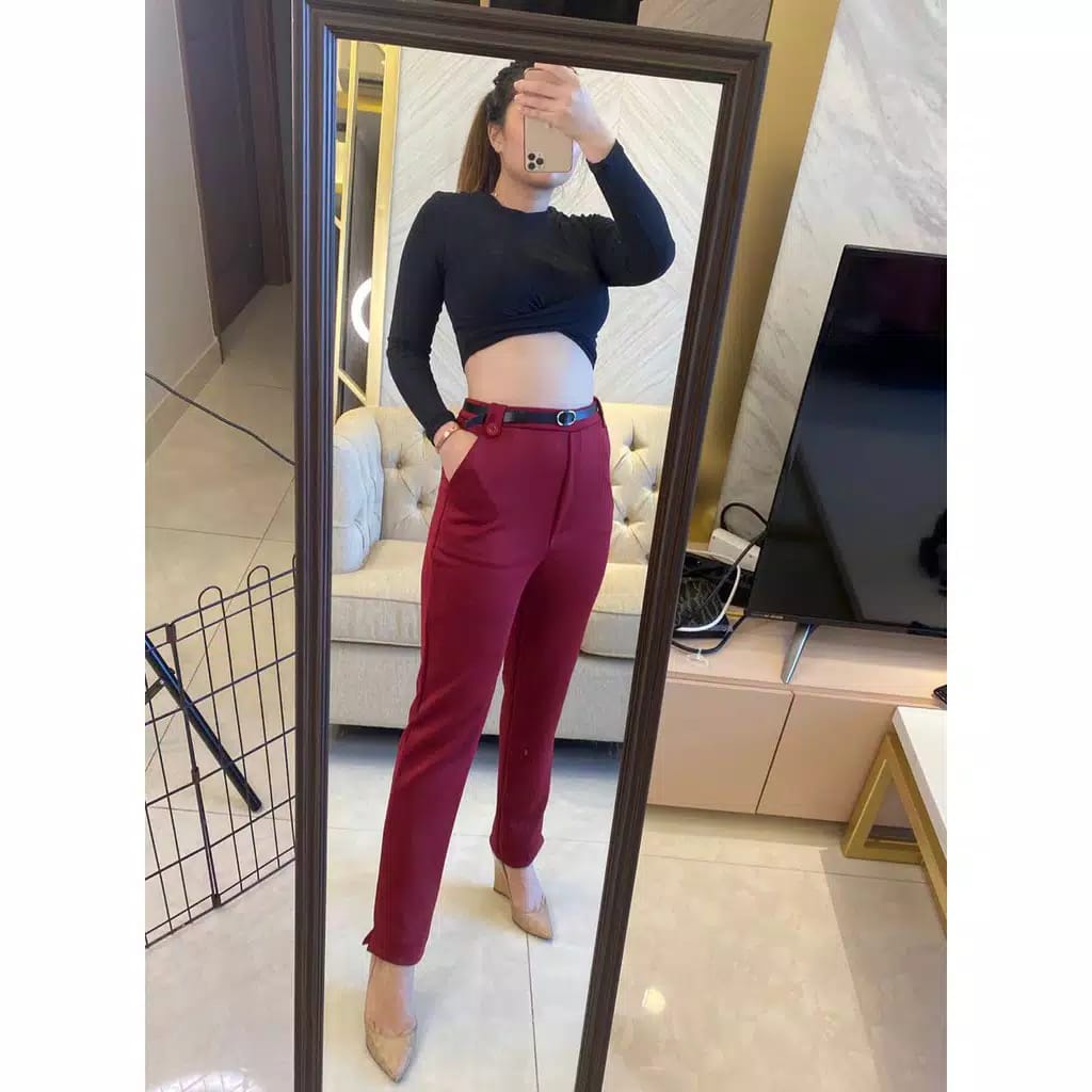 CELANA SCUBA PENSIL FREE BELT / CELANA SCUBA PANTS / CELANA SCUBA STYLE KOREA