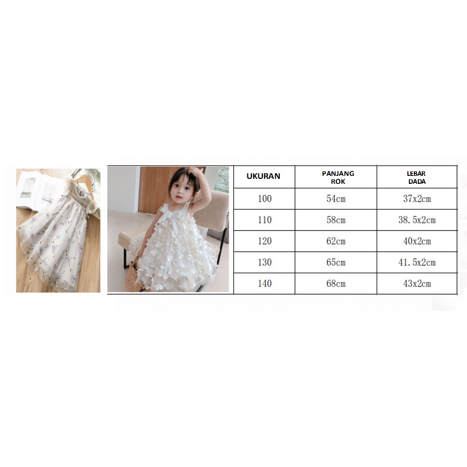 1-8TH DRESS ANAK PESTA FLUFFY MERMAID / GAUN PESTA ANAK PEREMPUAN