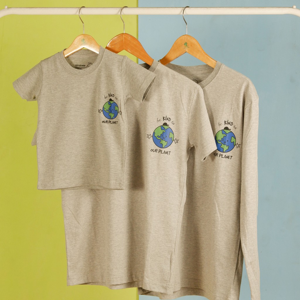 

Pop Kidswear Our Planet Couple tee - kaos kembar anak dewasa keluarga save our earth unisex