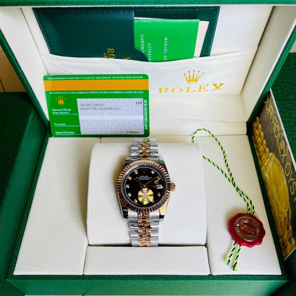 JAM ROLEX DATEJUST OYSTER RANTAI STAINLESS COMBI GOLD JUBILE PLUX BOX ORIGINAL
