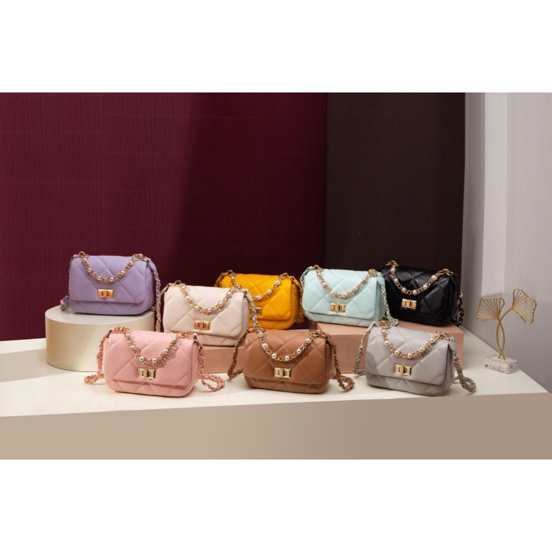 Tas Wanita Trendi Mini Jimshoney Janice Bag Jims Honey Original / Slingbag Daily Party Mewah Murah Tas Selempang Pesta Mutiara