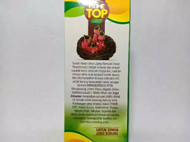 Vitamin Burung Untuk Breeding Ternak dari Prime Top Herbal