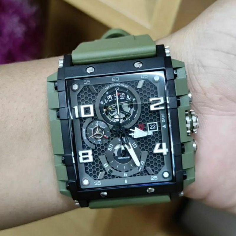 jam tangan expedition rubber karet pria original army
