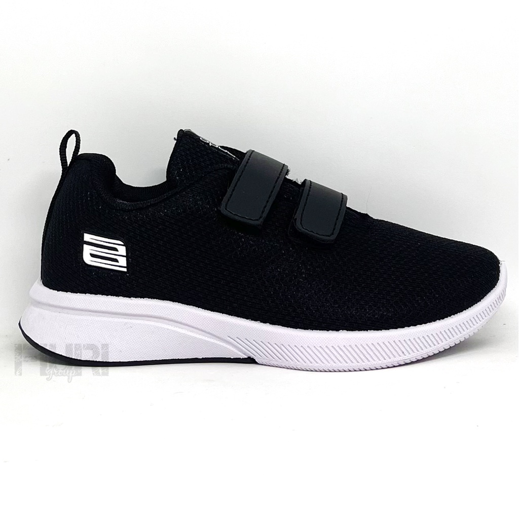 FIURI - ANDO ORIGINAL -  ELSIE PEREKAT 29-38 HITAM PUTIH - SEPATU SNEAKERS KANVAS SOL KARET ANAK KECIL PEREMPUAN LAKI-LAKI - SEPATU KETS LUCU FASHION TRENDY - SEPATU SEKOLAH PAUD TK SD KRETEKAN PEREKAT CEWEK COWOK MURAH PROMO DISKON BONUS KAOS KAKI