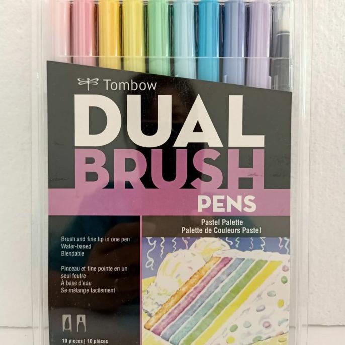 

(BISA COD) Tombow profesional dual brush pen 9 pcs + tombow water brush 1 pcs TERLENGKAP Kode 817