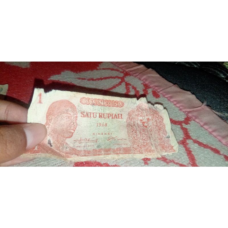 uang kuno 1 Rupiah tahun 1968