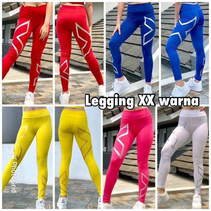 Legging senam aerobik zumba yoga gym fitness model XX warna