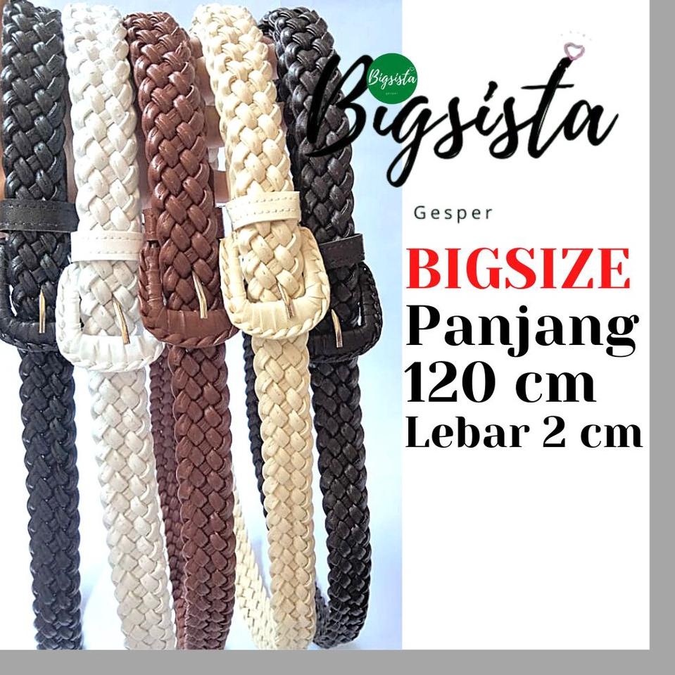 Super promo Ikat Pinggang Rajut Wanita Ukuran Jumbo Untuk Dress dan Gamis Gesper Kepang KecilCewek  
