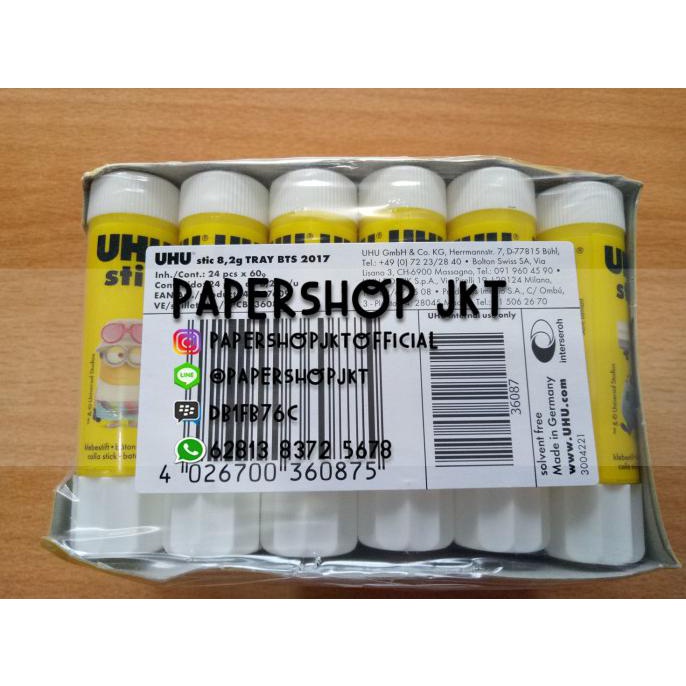 

Promo Awal tahun TERMURAH!!! Lem UHU Stick Kecil 8,2g / Glue Stick 8,2 gram Big Sale