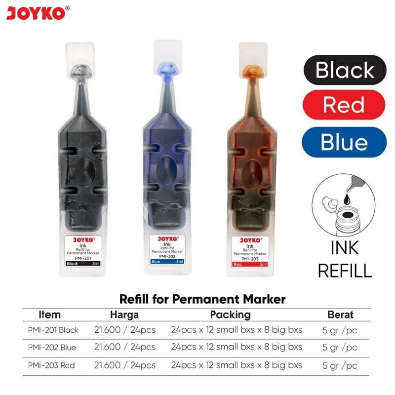 

Refill Permanent Marker / Isi Tinta Spidol Marker