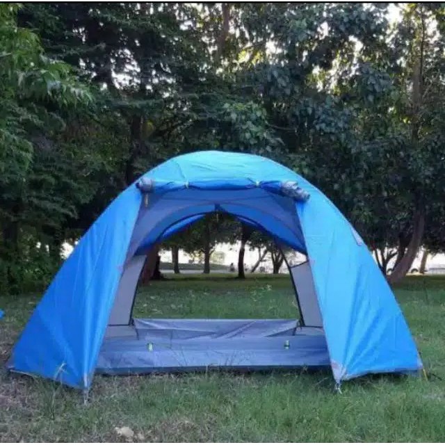 Tenda Camping kapasitas 4-5 Dobel Layer frame aloy waterproof / Tenda Kemping outdoor