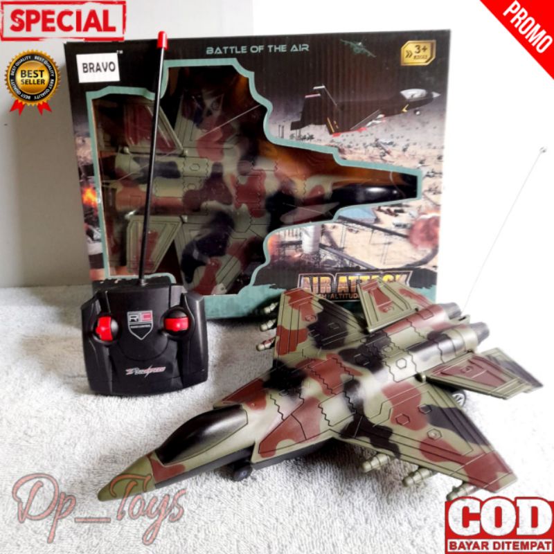 Mainan RC Pesawat Jet Tempur Air Attack Bravo / Pesawat Jet Remote Control