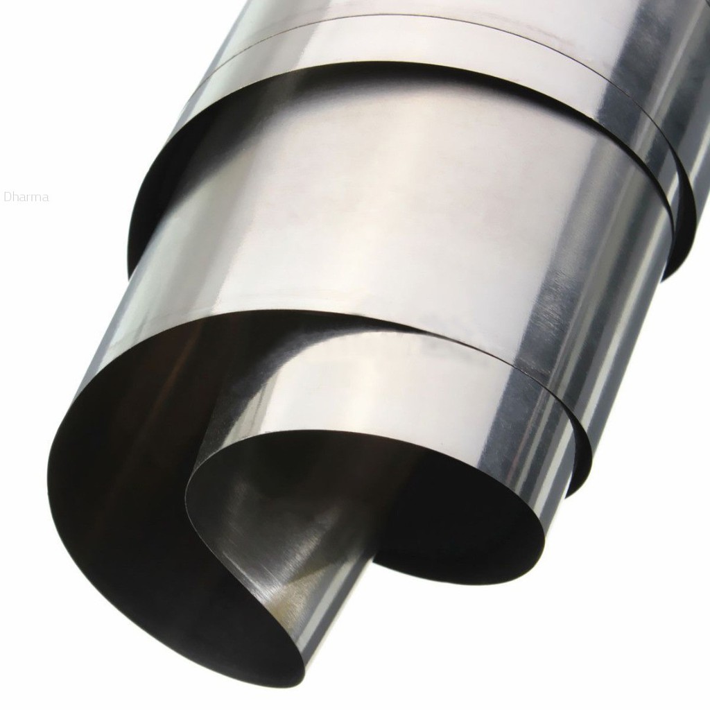 1Pc Lembar Plat Stainless Steel Silver 304 Ukuran 0.1mm * 100mm