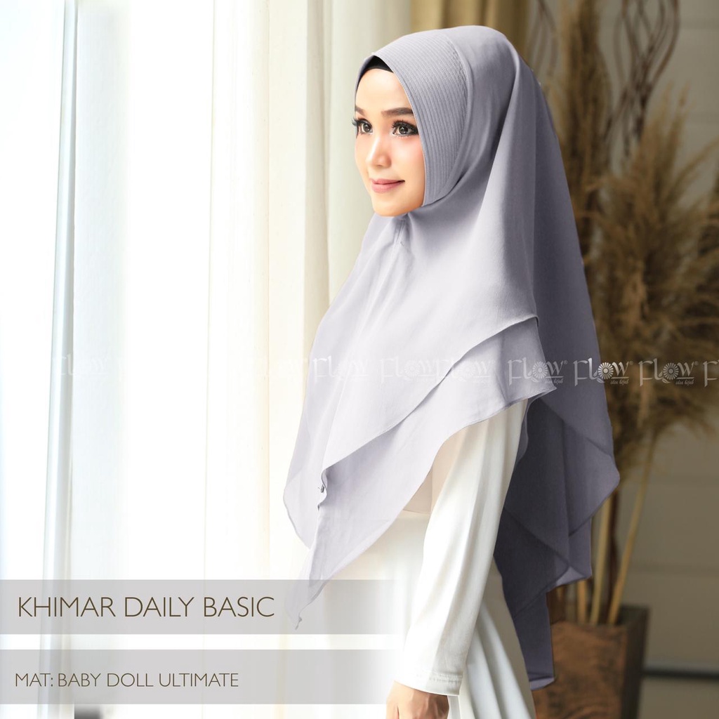 Jilbab Khimar Daily Basic Ori Flow-ABU MUDA