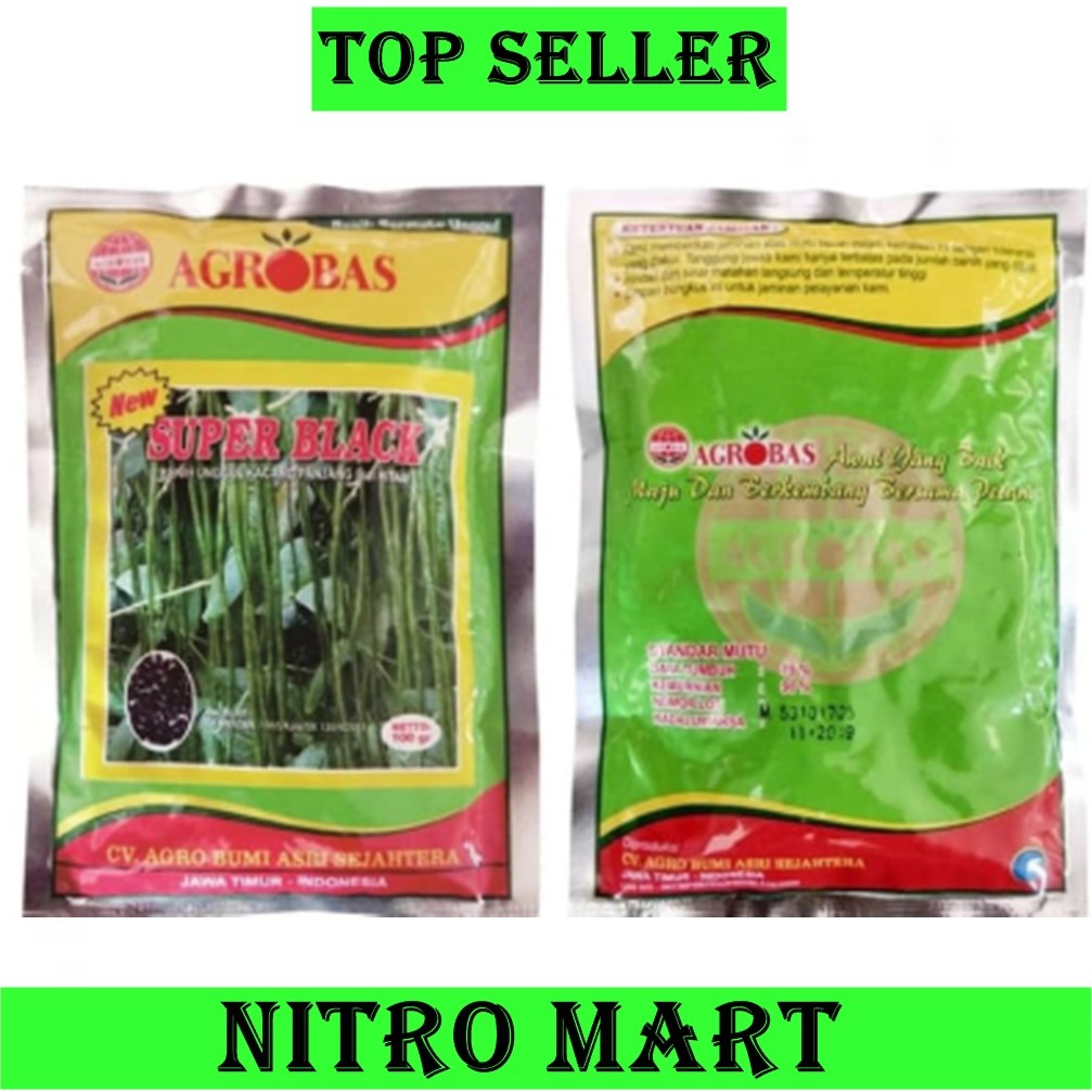Benih Unggul Kacang Panjang // SUPER BLACK Biji Hitam // Berat 100 Gram