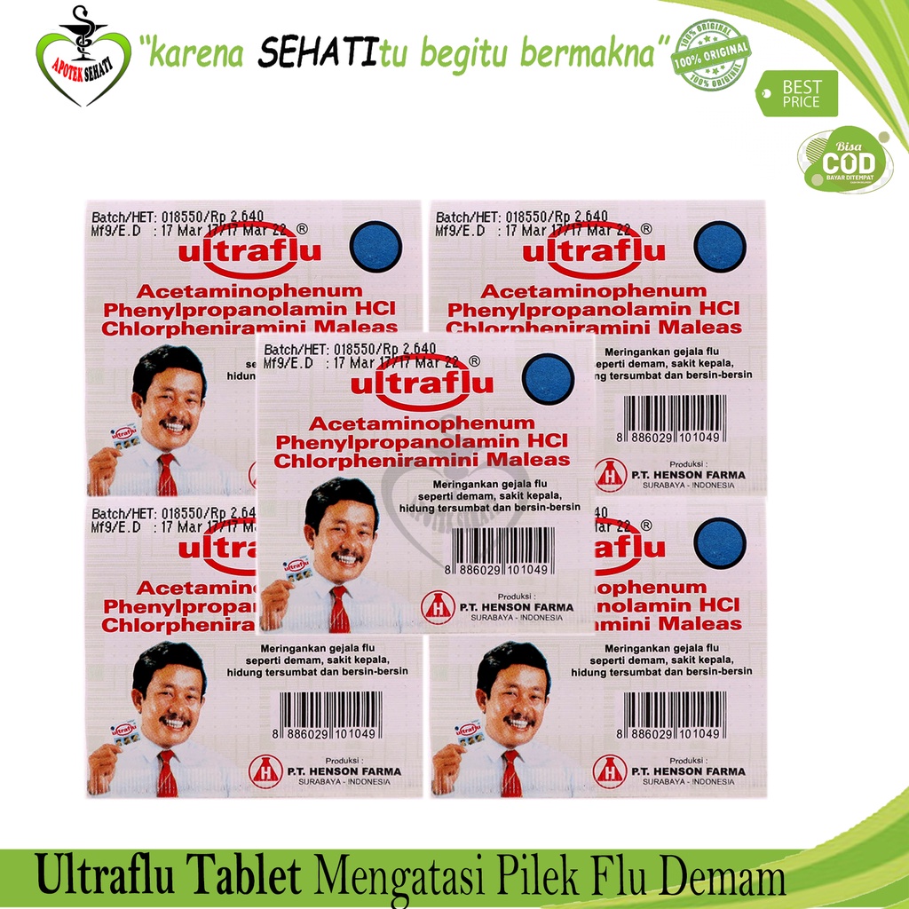 Ultraflu Tablet 4s / Obat Flu Influenza Demam