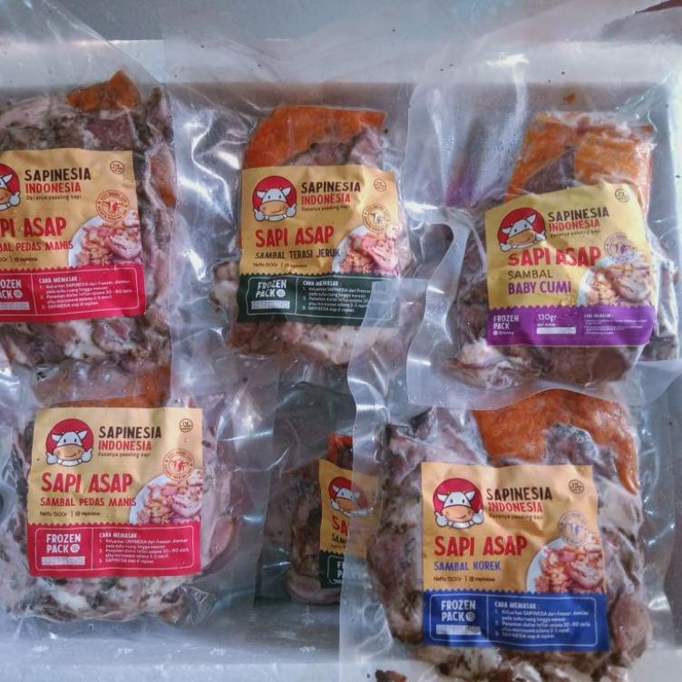 

[KODE PRODUK 3812L] SEI SAPINESIA DAGING ASAP FROZEN SEI SAPI