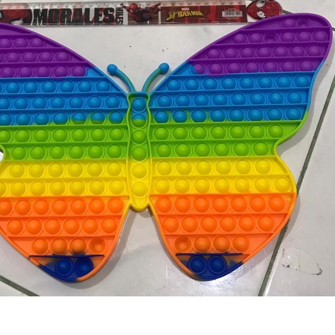 ➻ Pop It Fidget Toy Rainbow Mainan anak super jumbo kupu kupu ✤