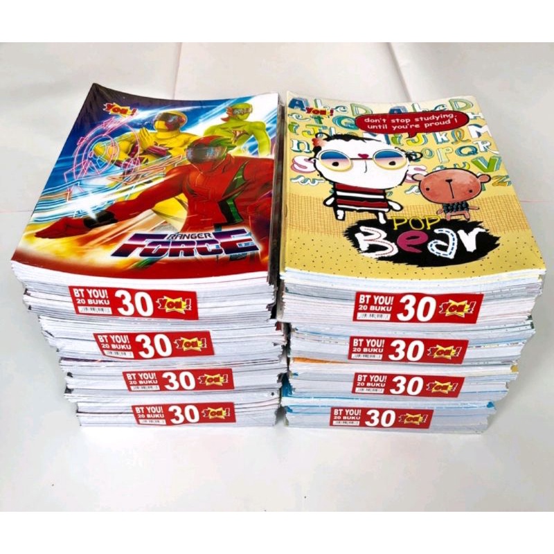 

10buku tulis merk you kiky 30 lembar