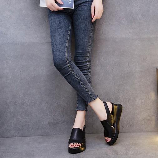[DUNIA FASHION] Sepatu Sandal Wedges Wanita Import Premium Quality Sandal Gunung DF 529