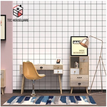 Wallpaper Stiker Modern Desain Unik Garis Garis Dekorasi Kamar Aesthetic Shopee Indonesia