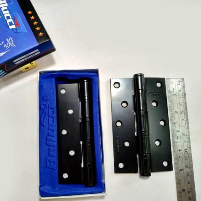 Engsel pintu hitam 5&quot; Belluci PER SET /ENGSEL JENDELA PINTU RUMAH LEMARI/DOOR HINGE TEBAL BAGUS AWET/ ENGSEL TEBAL