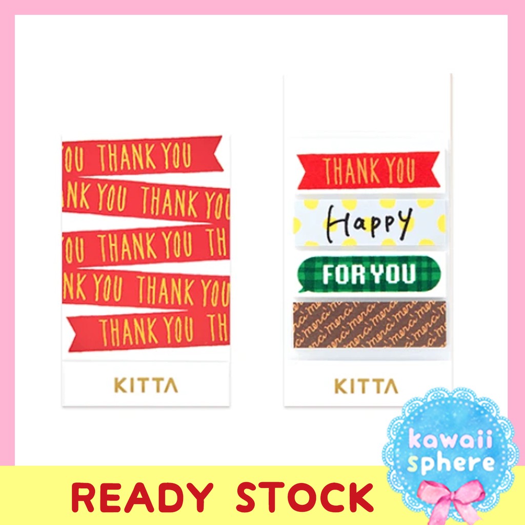 

Kitta Washi Tape / Sticky Notes | Message | Ready Limited Stock