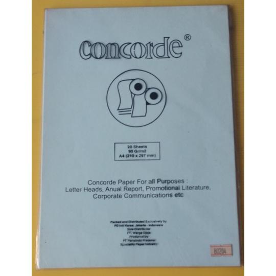 

CONCORDE A4 90 G 80204 BIRU MUDA 1 PAK (20 LEMBAR)