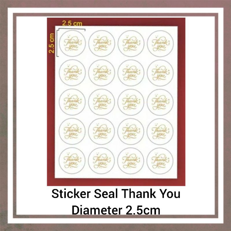 

Sticker Seal Thank You Stiker Label