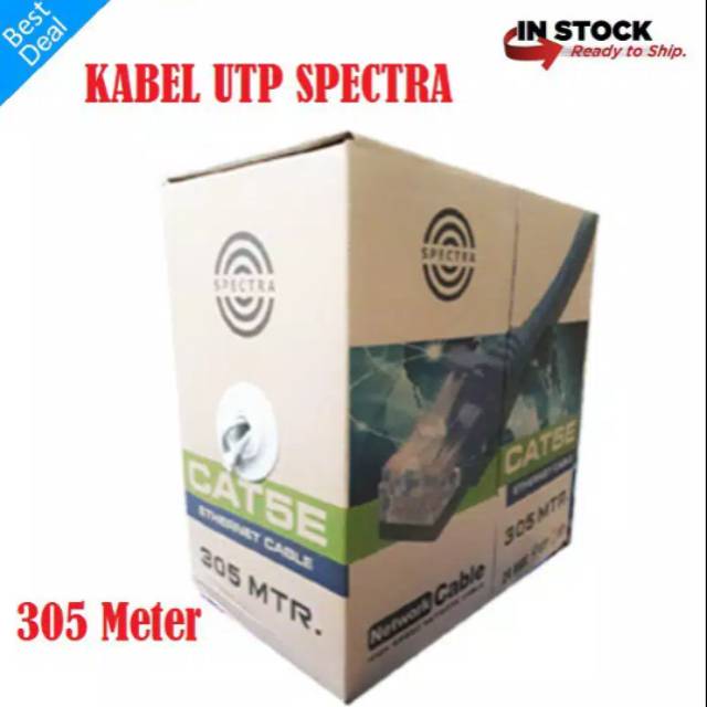 Kabel LAN SPECTRA INDOOR UTP Cat5e CCA 1 Roll 305 Meter  Special Edition