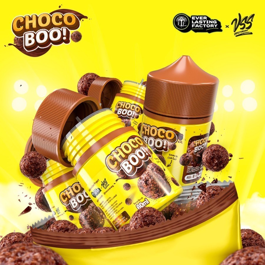 CHOCO BOO SNACK COKLAT BY ELF X VSS 3MG 60ML CHOCOLATE BALL