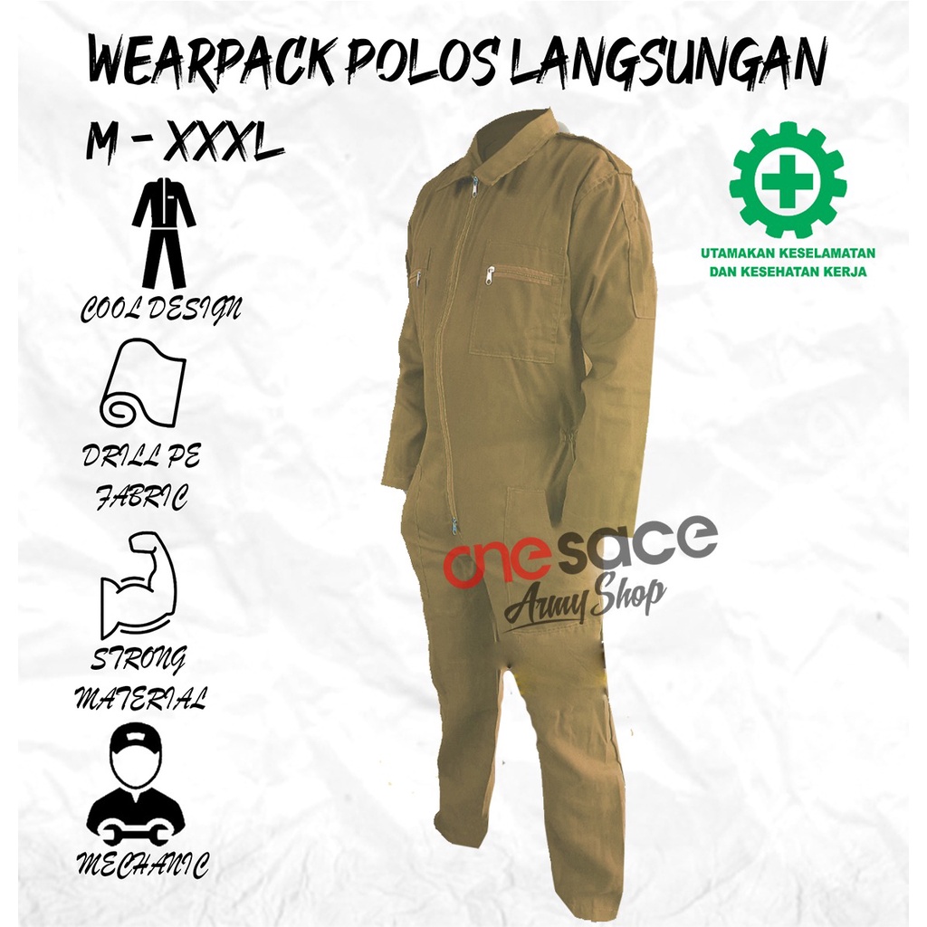 Werpack Safety Polos Harga Terjangkau | wearpack bengkel | baju bengkel | seragam kerja proyek