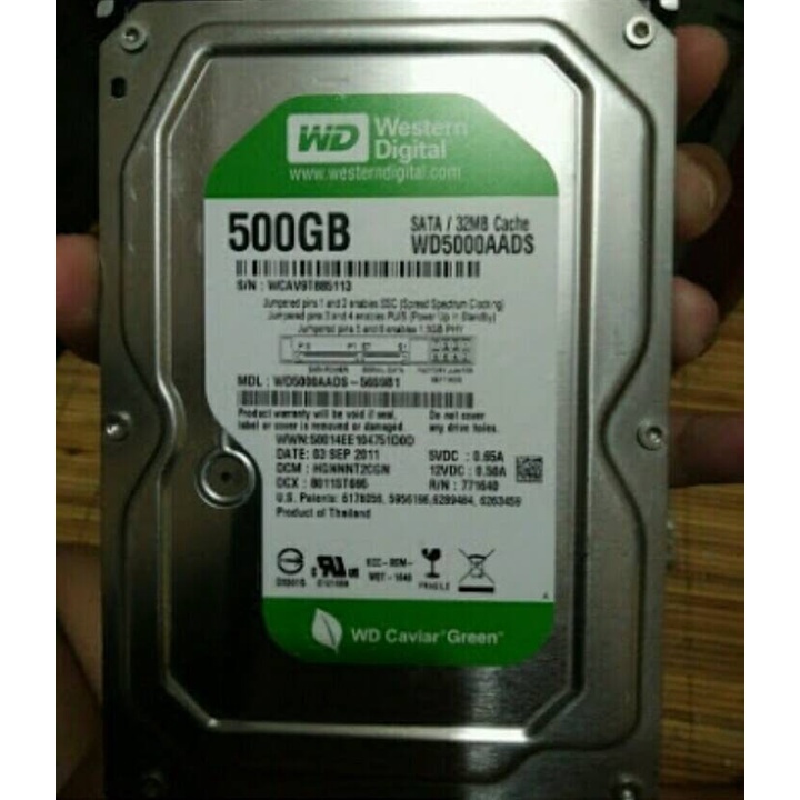 Harddisk Internal WD 3.5 500GB Sata Buat PC Hdd CCTV Sata 500 GB