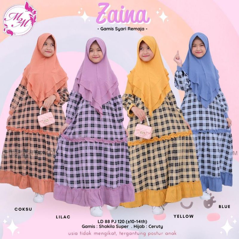 Zaina Gamis Syari Remaja Original Product by M2M