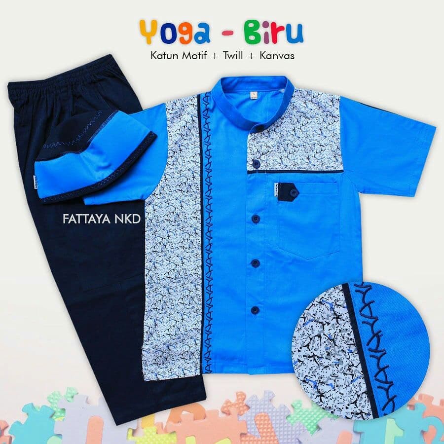 BAJU KOKO ANAK COWOK LENGAN PENDEK  MURAH SERIES YOGA BRAND FATAYA