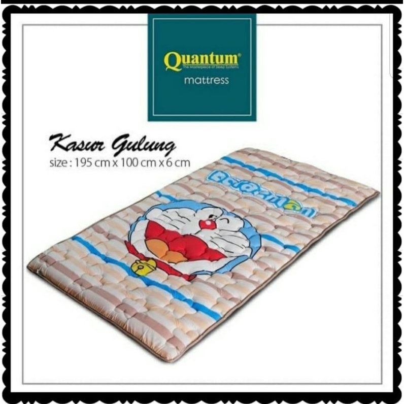 KASUR GULUNG QUANTUM UK. 100X195 CM / KASUR LIPAT DORAEMON