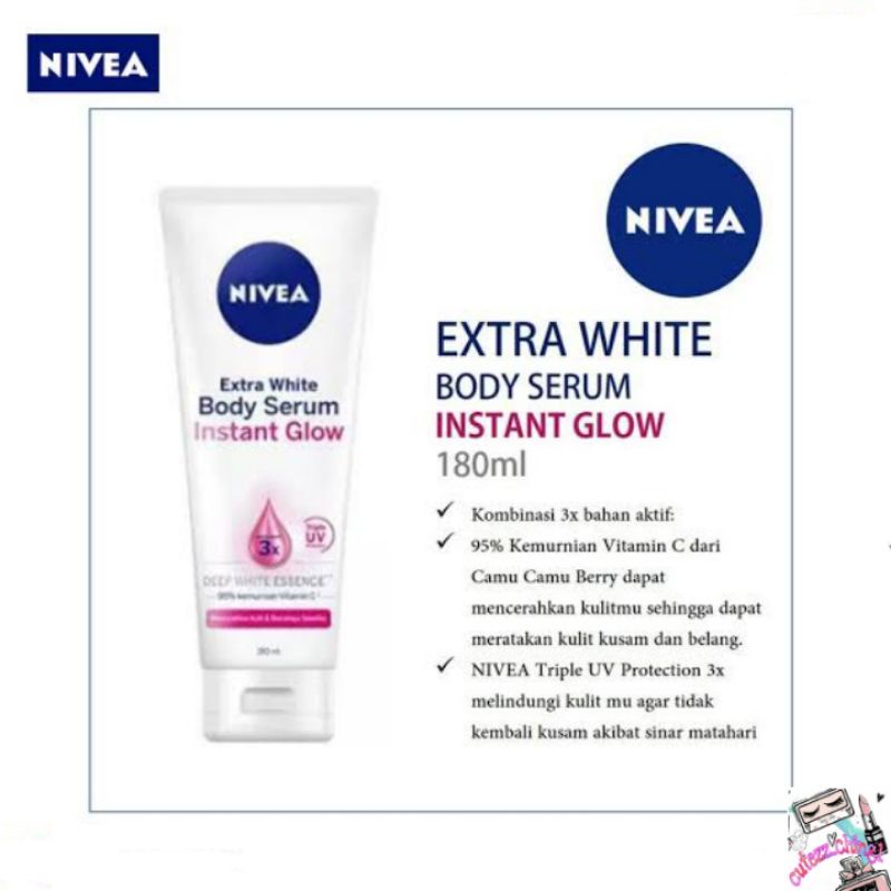 ☃Cutezz_Ching1☃Nivea Extra White Instant Glow Body Serum 180ml