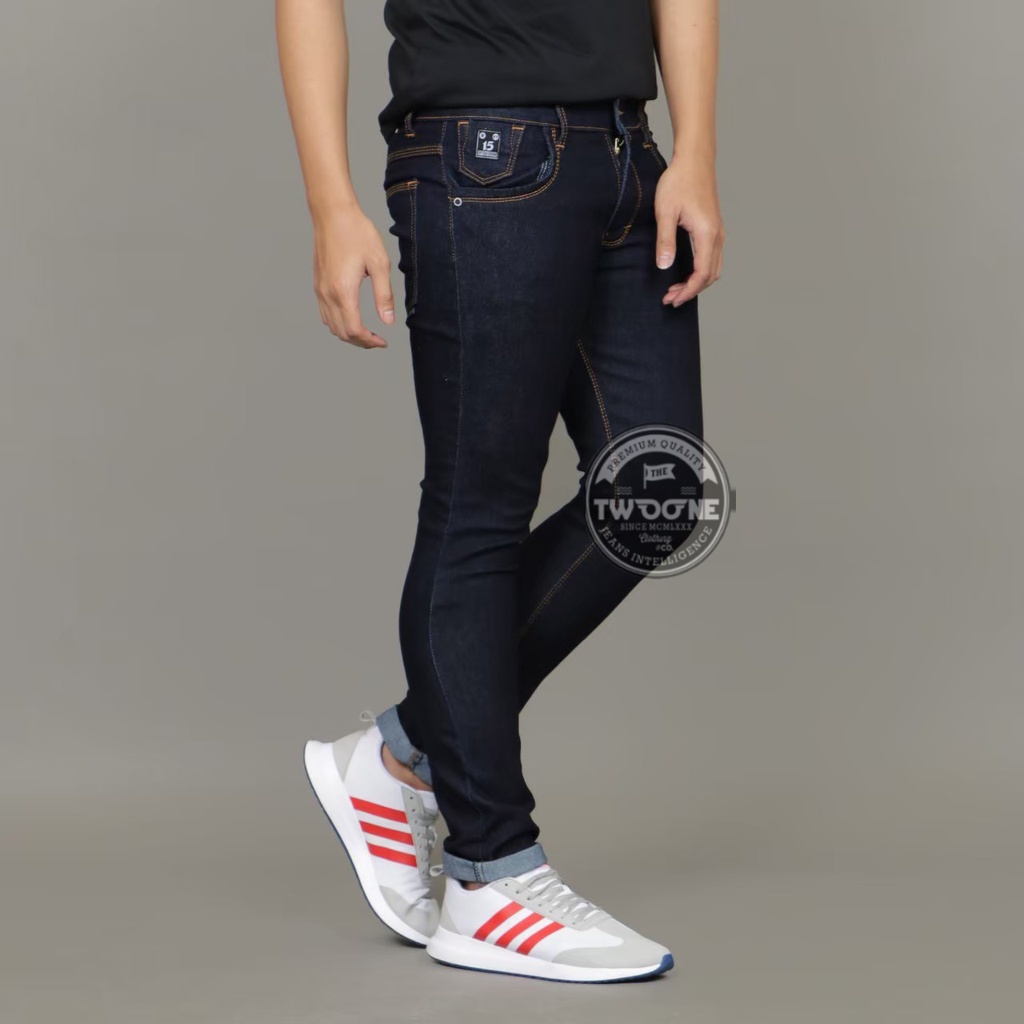 FIFTEEN DENIM Celana Jeans Panjang Pria Slim Fit Denim Stretch