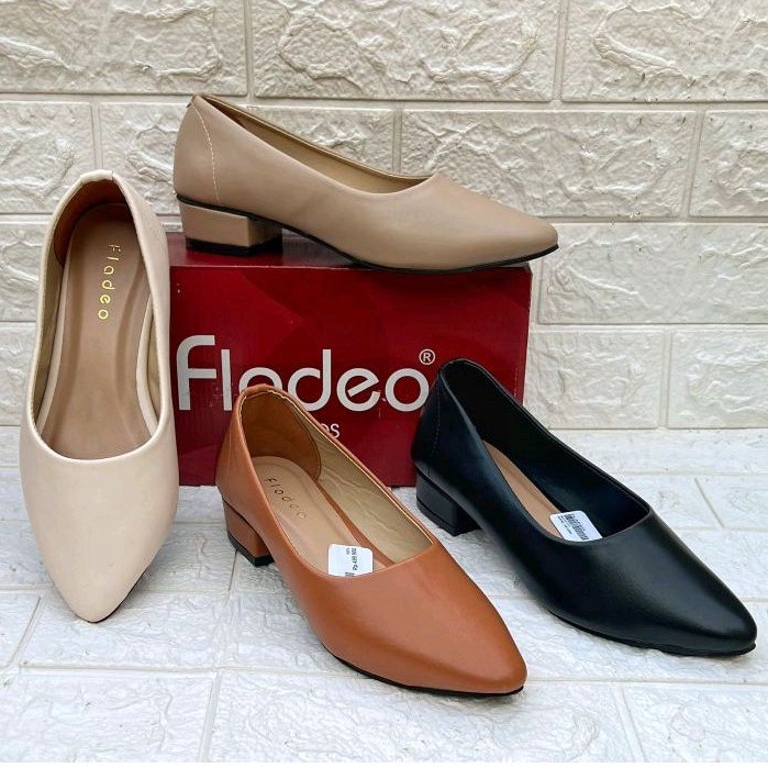 Sepatu Kerja Wanita Pantofel Model Heels 3cm