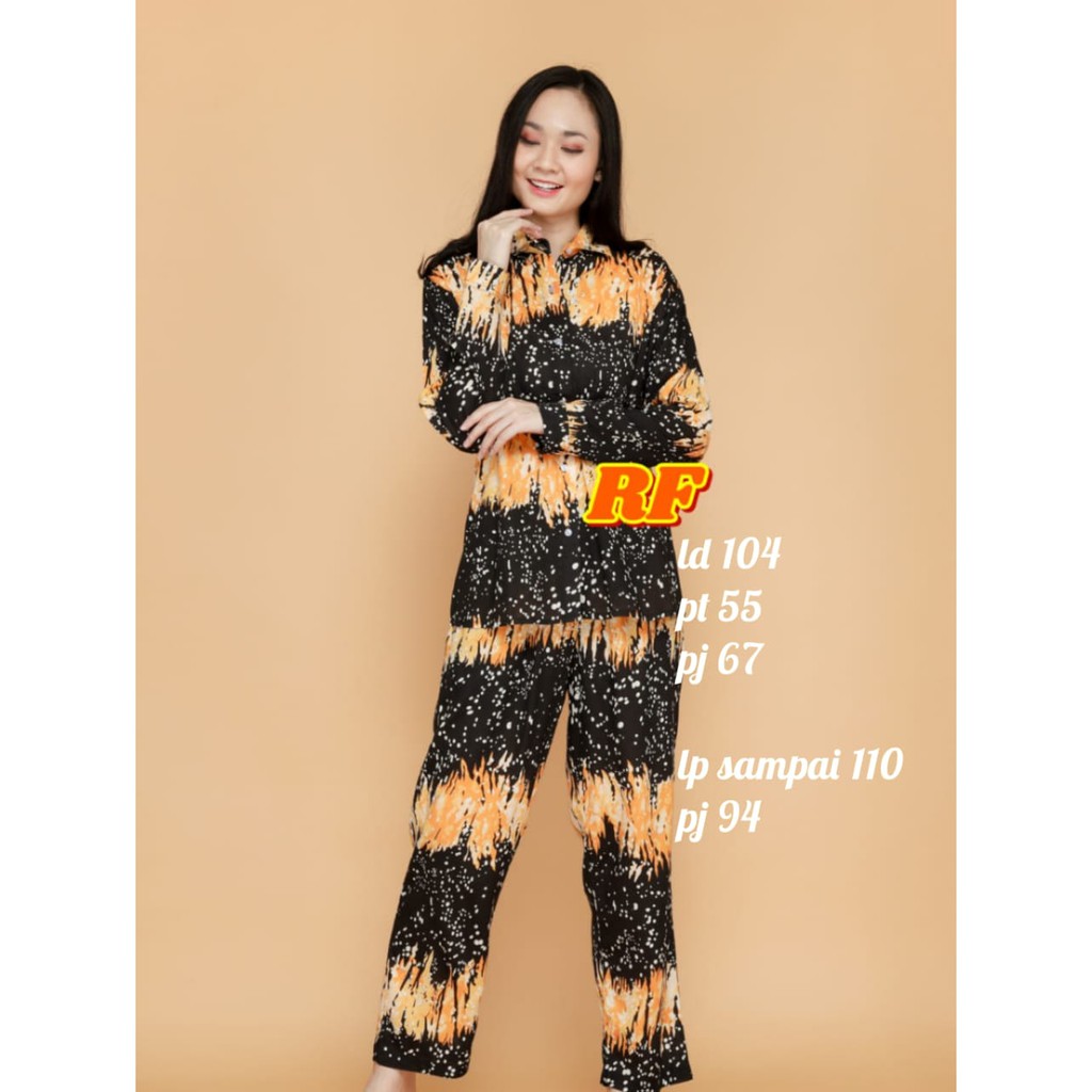 Setelan rayon premium / daily one set pajamas / setelan wanita / motif terbaru VOL. 3