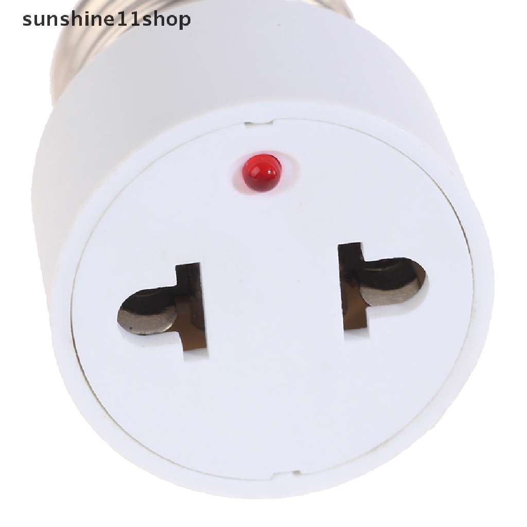 Sho Adaptor Dasar Bohlam Lampu E27 220V Plug US / EU Bahan ABS Warna Putih