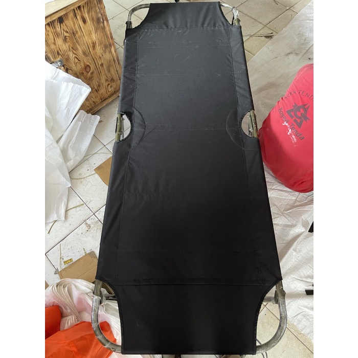 Promo BISA COD Velbed / Ranjang Lipat Dua Besi - Hitam Murah