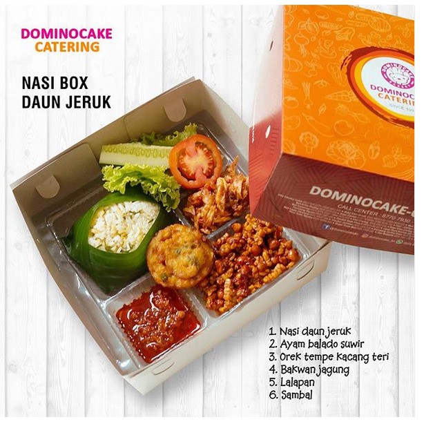 

Nasi box - Nasi box daun jeruk - Nasi daun jeruk - Dominocake Catering