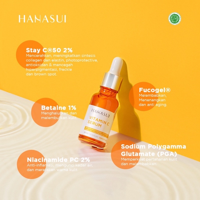 (BISA COD) HANASUI VITAMIN C NEW LOOK &amp; IMPROVED FORMULA