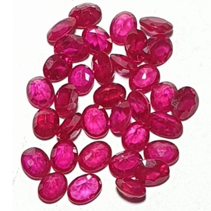 Batu permata ruby burma cutting size mini