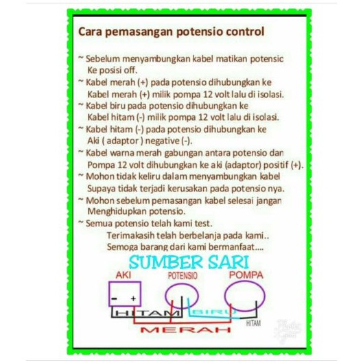 POTENSIO KNOP SILVER PENGATUR KECEPATAN SEMBURAN POMPA DC