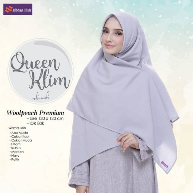 HIJAB SEGIEMPAT SYARI QUEEN KLIM 130 X130 II NIBRAS HIJAB