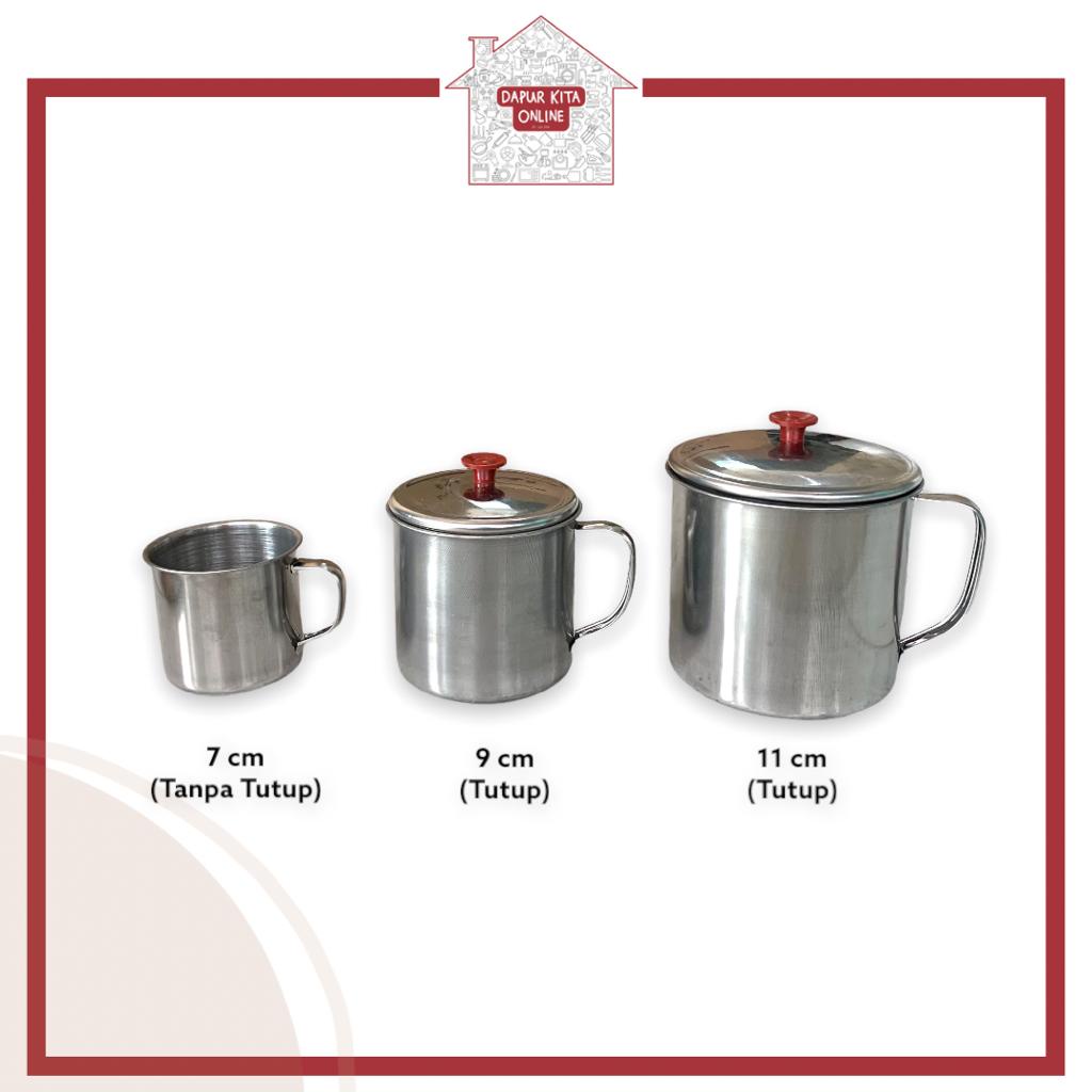 Mug Gelas Cangkir Mini Stainless Steel / Mug Stainless Steel Souvenir / Gelas Camping Outdoor / Mug 