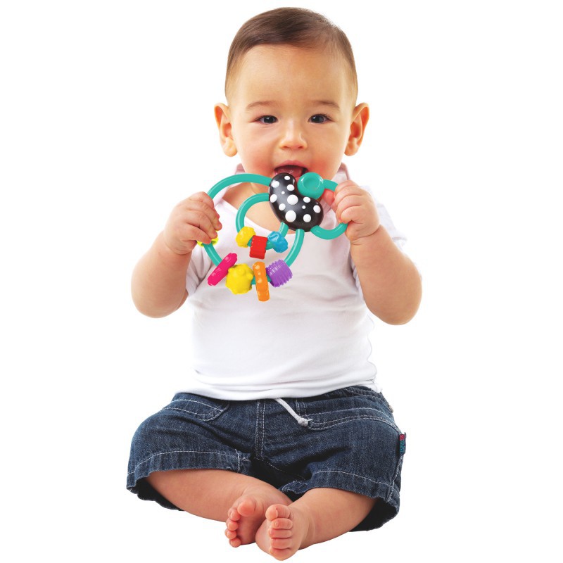 Playgro Swirly Sensory Teething Rattle Mainan Gigitan Bayi 3m+